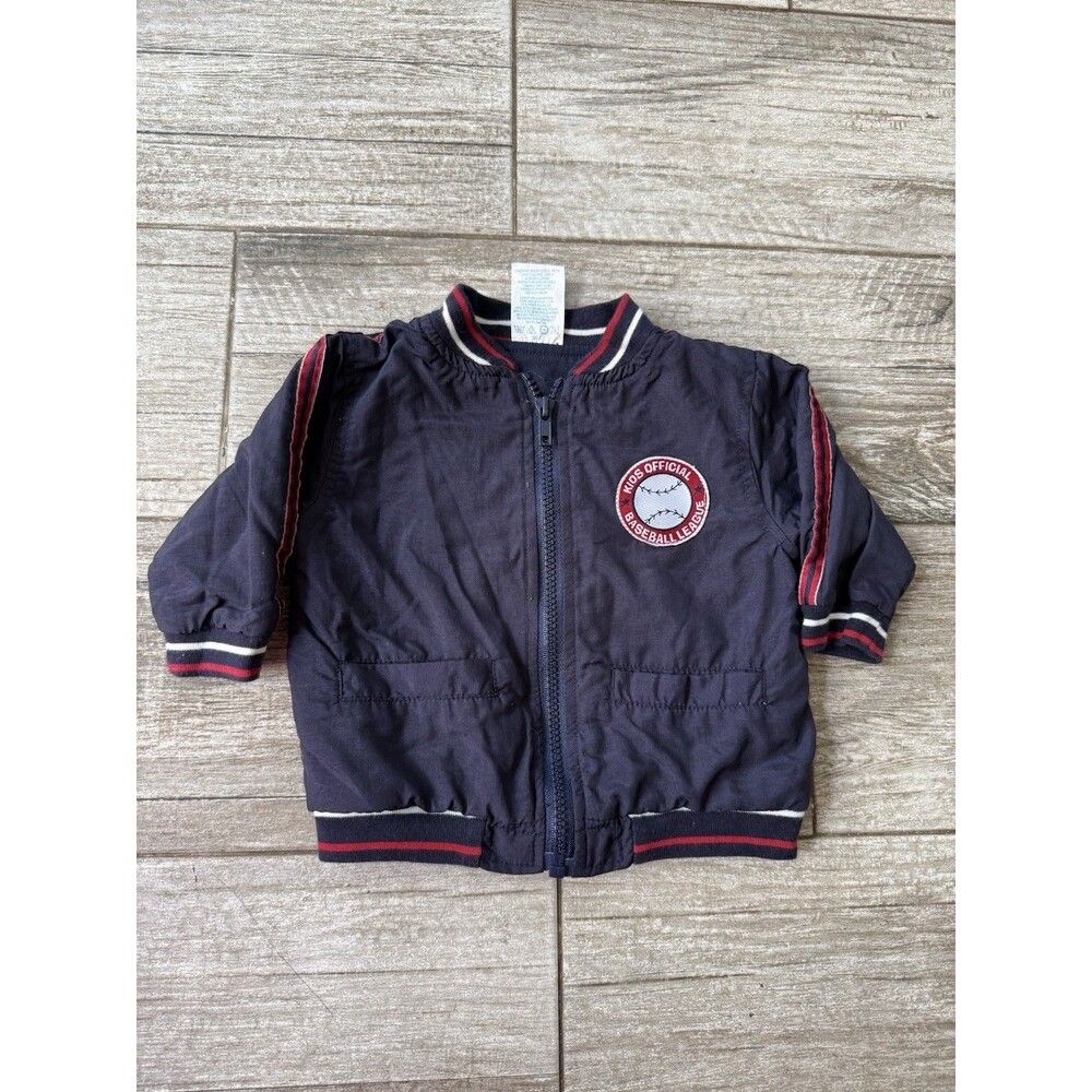 Vintage SLUGGER BASEBALL JACKET Blue Infant 6/9 Months
